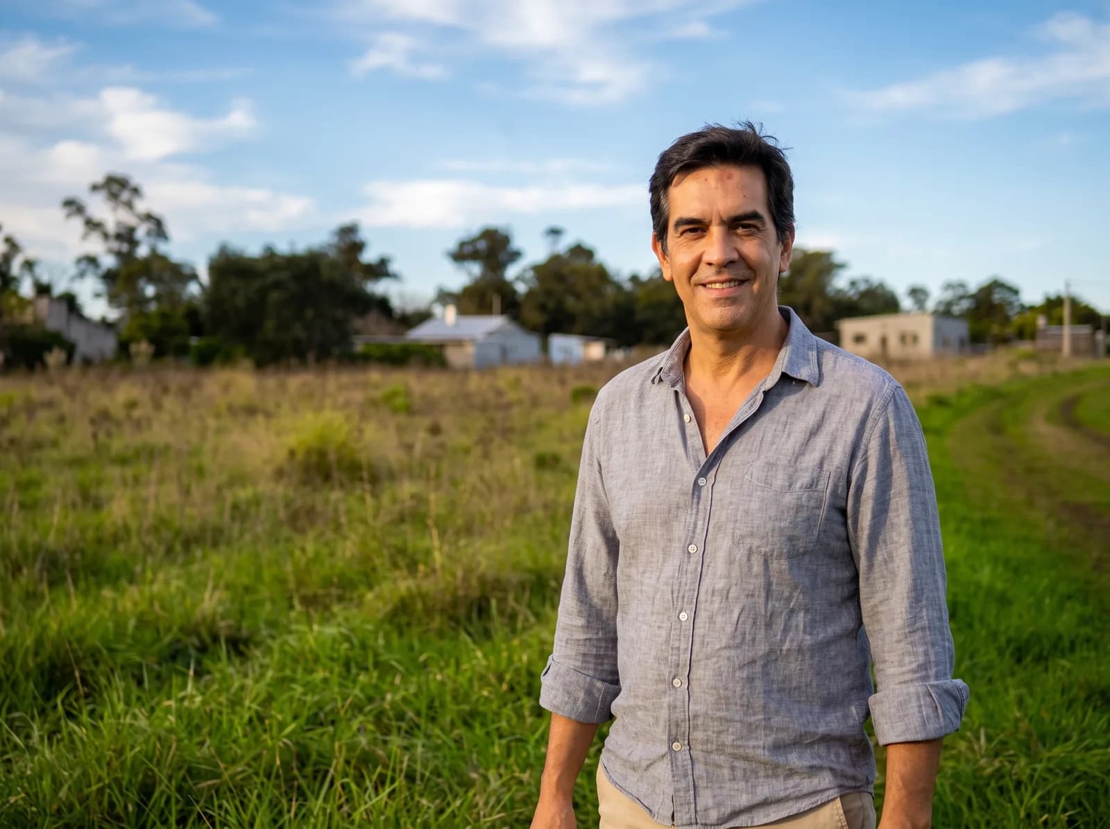 Mario Parodi en los lotes de Arenas de Oro, Miramar